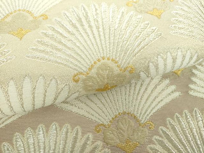 平和屋着物●六通柄袋帯 唐織 若松葉 金銀糸 正絹 逸品 DAAY1890ps