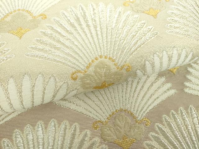 平和屋着物●六通柄袋帯 唐織 若松葉 金銀糸 正絹 逸品 DAAY1890ps