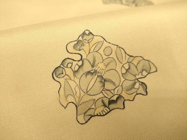 平和屋着物●塩瀬　九寸名古屋帯　手描き　辻が花　正絹　逸品　DAAY1929ps