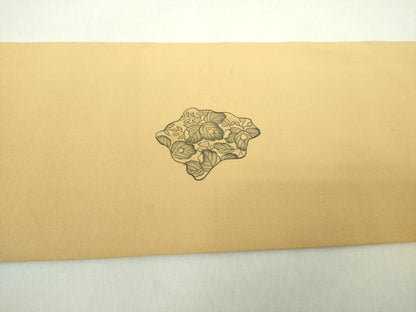 平和屋着物●塩瀬　九寸名古屋帯　手描き　辻が花　正絹　逸品　DAAY1929ps