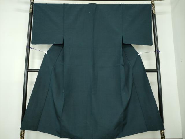 平和屋着物●男性 紬 アンサンブル 長羽織 濃紺地 正絹 逸品 未使用 DAAY1956ps