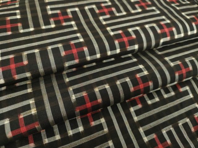 平和屋着物●本場大島紬 龍郷絣 秋名バラ アンサンブル 正絹 逸品 未使用 DAAY1959ps