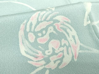 平和屋着物●上質な小紋 ろうけつ染め 花鳥唐草文 ロング丈 正絹 逸品 DAAY1963ps
