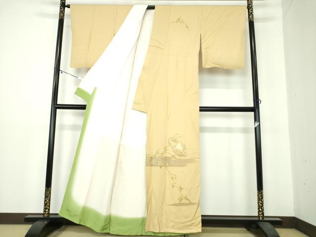 平和屋着物●訪問着 竹屋町刺繍 跳兎 金銀彩 正絹 逸品 DAAY1971ps