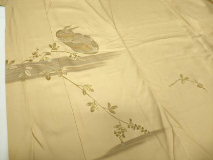 平和屋着物●訪問着 竹屋町刺繍 跳兎 金銀彩 正絹 逸品 DAAY1971ps
