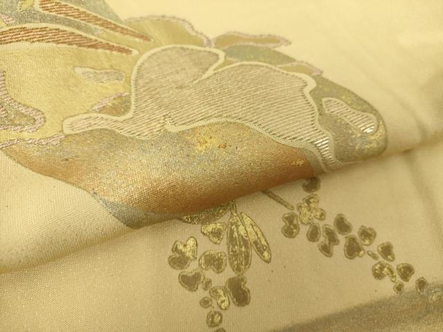 平和屋着物●訪問着 竹屋町刺繍 跳兎 金銀彩 正絹 逸品 DAAY1971ps