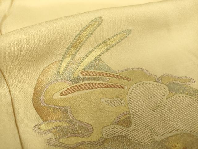 平和屋着物●訪問着 竹屋町刺繍 跳兎 金銀彩 正絹 逸品 DAAY1971ps