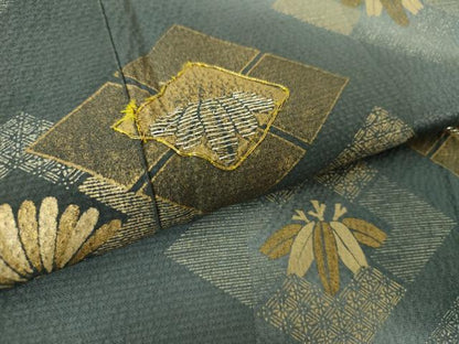 平和屋着物●訪問着　駒刺繍　花菱文　暈し染め　金彩　正絹　逸品　DAAY1972ps