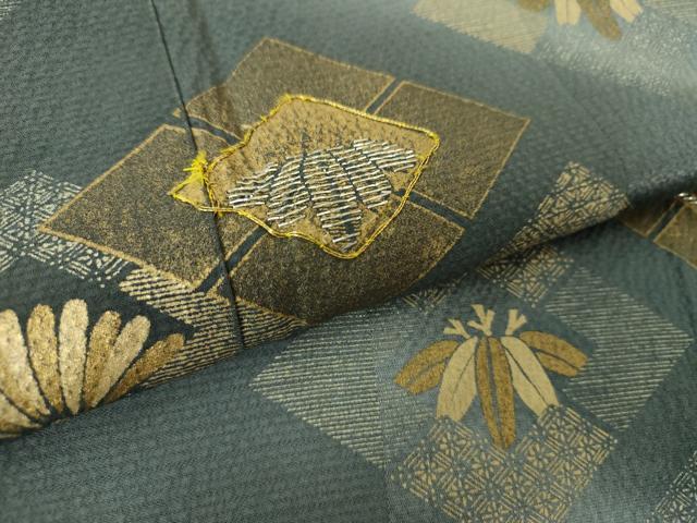平和屋着物●訪問着　駒刺繍　花菱文　暈し染め　金彩　正絹　逸品　DAAY1972ps