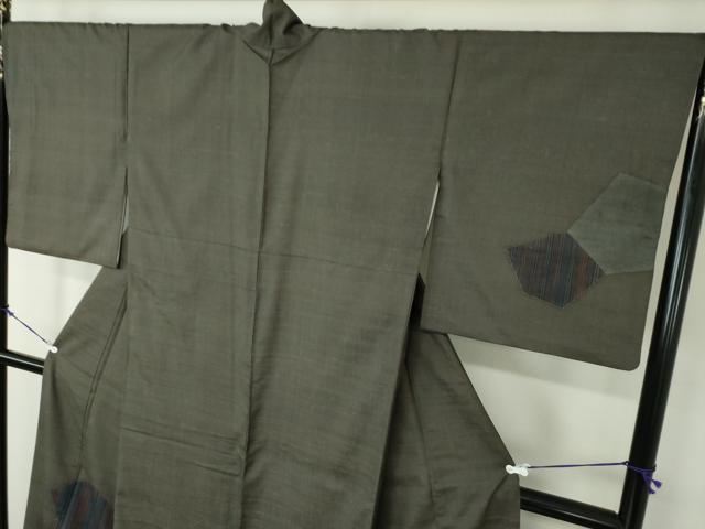 平和屋着物●訪問着 紬地 抽象文様 正絹 逸品 DAAY1981ps