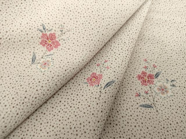 平和屋着物●小紋 草花文 洗える着物 DAAY1993ps