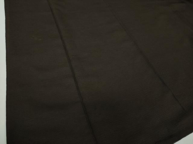 平和屋着物●男性　色紋付　焦げ茶色　正絹　逸品　DAAY1998ps