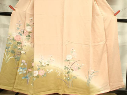 平和屋着物●訪問着 友禅 草花 暈し染め 正絹 逸品 DAAY2039op