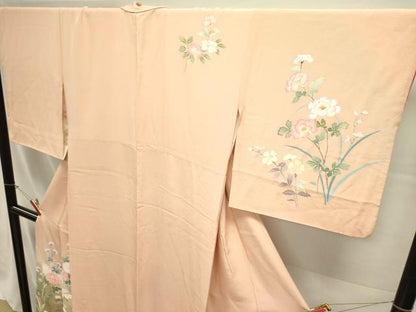 平和屋着物●訪問着 友禅 草花 暈し染め 正絹 逸品 DAAY2039op
