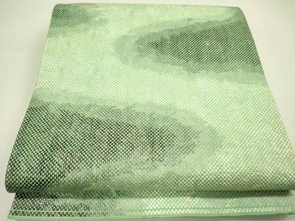 平和屋着物◎六通柄袋帯　霞文　正絹　逸品　DAAY2363op