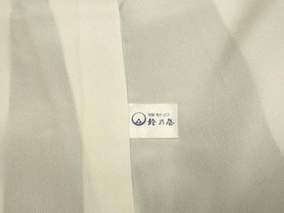 平和屋着物●上質な色無地　花唐草地紋　樺茶色　鈴乃屋扱い　正絹　逸品　DAAY2454op