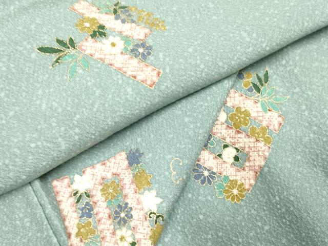 平和屋着物●上質な小紋 源氏香花文 金彩 正絹 逸品 未使用 DAAY2465op