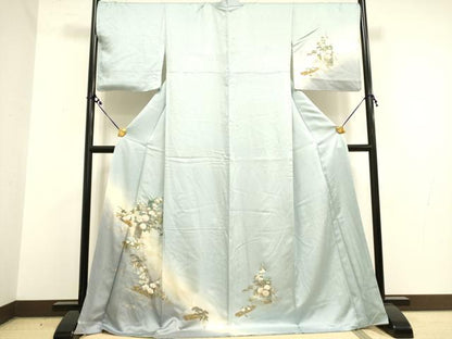 平和屋着物●訪問着 花筏 暈し染め 金彩 ロング丈 正絹 逸品 DAAY2468op
