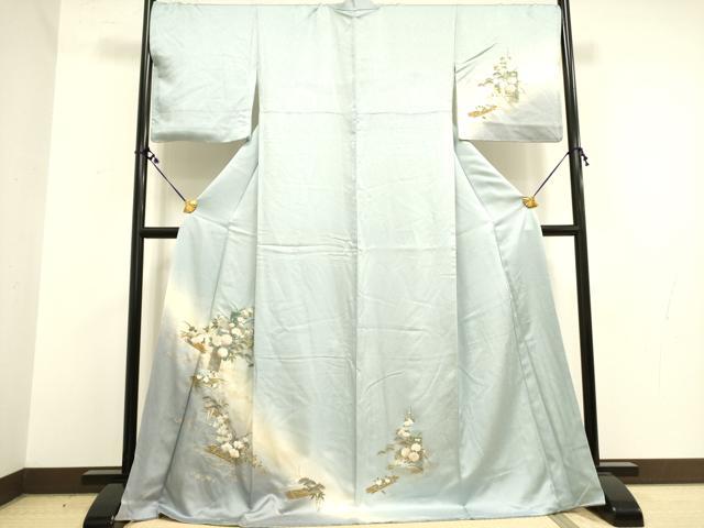 平和屋着物●訪問着 花筏 暈し染め 金彩 ロング丈 正絹 逸品 DAAY2468op