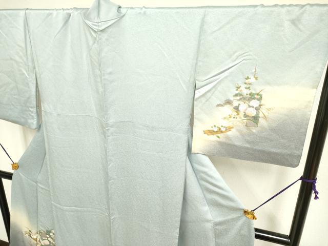 平和屋着物●訪問着 花筏 暈し染め 金彩 ロング丈 正絹 逸品 DAAY2468op