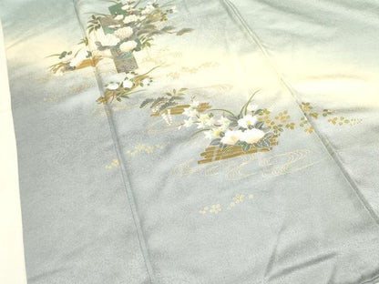 平和屋着物●訪問着 花筏 暈し染め 金彩 ロング丈 正絹 逸品 DAAY2468op