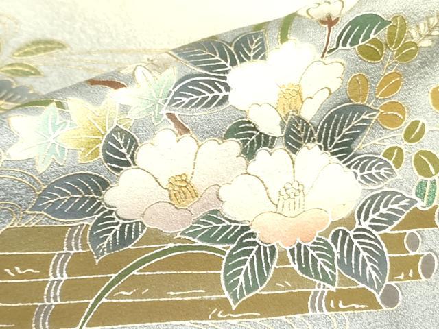 平和屋着物●訪問着 花筏 暈し染め 金彩 ロング丈 正絹 逸品 DAAY2468op