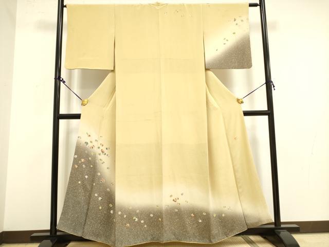 平和屋着物●訪問着 作家物 花丸文 暈し染め 鬼しぼ縮緬 正絹 逸品 DAAY2471op
