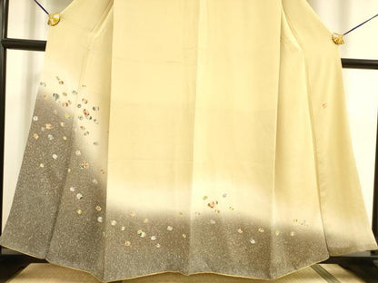 平和屋着物●訪問着 作家物 花丸文 暈し染め 鬼しぼ縮緬 正絹 逸品 DAAY2471op