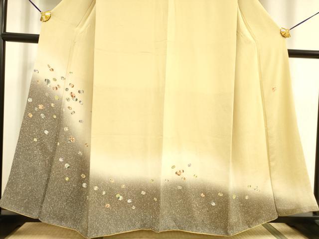 平和屋着物●訪問着 作家物 花丸文 暈し染め 鬼しぼ縮緬 正絹 逸品 DAAY2471op