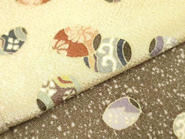 平和屋着物●訪問着 作家物 花丸文 暈し染め 鬼しぼ縮緬 正絹 逸品 DAAY2471op
