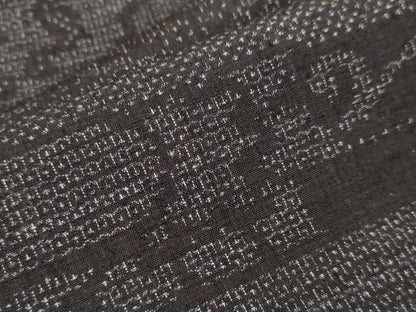 平和屋着物●結城紬　80亀甲　霞花文　正絹　逸品　DAAY2482op