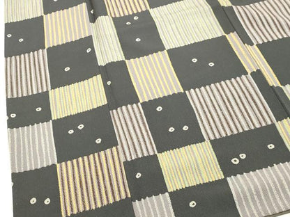 平和屋着物●上質な小紋　幾何学文様　正絹　逸品　DAAY2494op