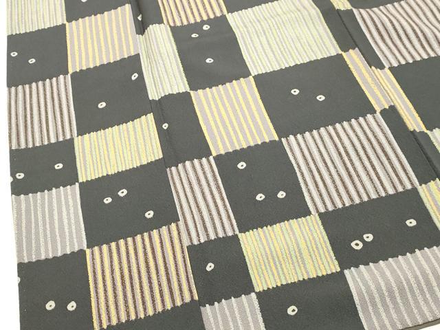 平和屋着物●上質な小紋　幾何学文様　正絹　逸品　DAAY2494op