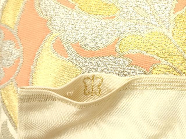 平和屋着物●西陣 川島織物 六通柄 本袋帯 草花 金銀糸 正絹 逸品 DAAY2635op