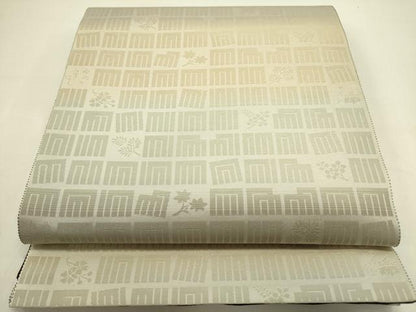 平和屋着物●両面 全通柄袋帯 幾何学文様 正絹 逸品 未使用 DAAY2698op