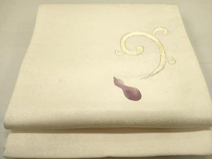 平和屋着物●太鼓柄袋帯　瓢箪　ひょうたん　金糸　正絹　逸品　DAAY2711op