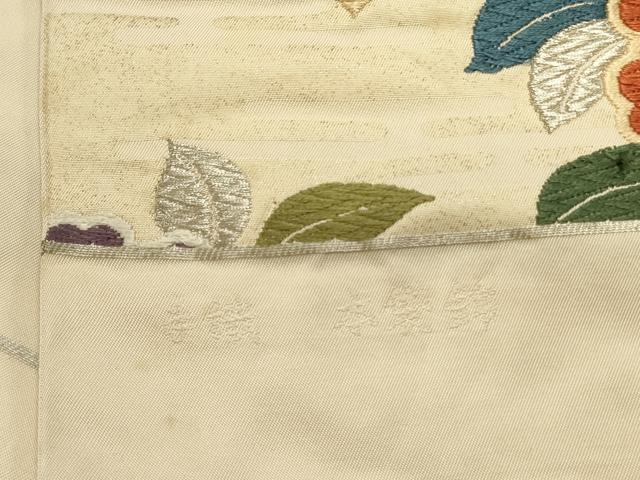 平和屋着物●六通柄　本袋帯　唐織　手織　草花　金銀糸　正絹　逸品　DAAY2714op