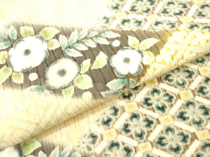 平和屋着物●全通柄袋帯 ふくれ織 花菱文 正絹 逸品 DAAY2719op