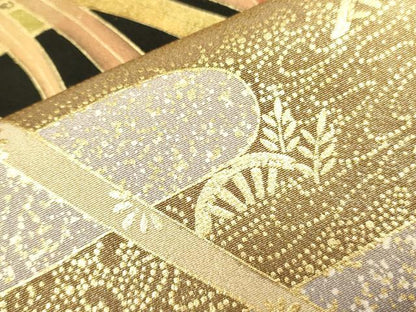 平和屋着物■豪華黒留袖 駒刺繍 鳳凰花霞文 金彩 正絹 逸品 DAAY2789op
