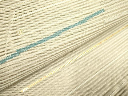 平和屋着物＊夏物 絽綴れ 八寸名古屋帯 抽象文様 金糸 正絹 逸品 DAAY2907op