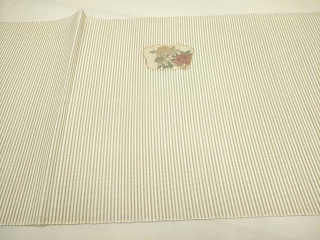 平和屋着物＊夏物 絽綴れ 八寸名古屋帯 絽刺し 区限刺繍 総刺繍 草花 金糸 正絹 逸品 DAAY2908op