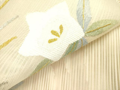 平和屋着物＊夏物 絽綴れ 八寸名古屋帯 桔梗 金銀糸 正絹 逸品 DAAY2910op