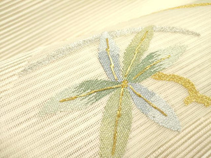 平和屋着物＊夏物 絽綴れ 八寸名古屋帯 桔梗 金銀糸 正絹 逸品 DAAY2910op