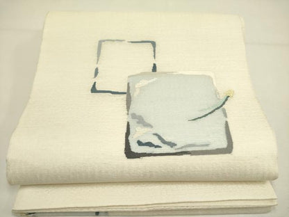 平和屋着物＊夏物 太鼓柄袋帯 すくい織 抽象文様 金銀糸 正絹 逸品 DAAY2912op
