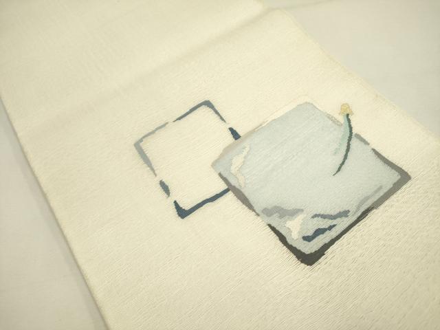 平和屋着物＊夏物 太鼓柄袋帯 すくい織 抽象文様 金銀糸 正絹 逸品 DAAY2912op