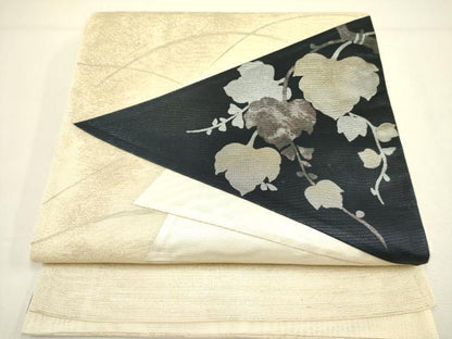 平和屋着物＊夏物 太鼓柄袋帯 蔦の葉文 金銀彩 正絹 逸品 DAAY2913op