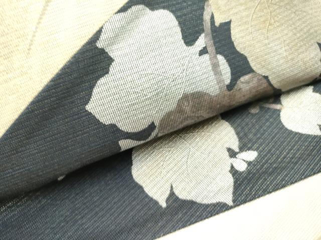 平和屋着物＊夏物 太鼓柄袋帯 蔦の葉文 金銀彩 正絹 逸品 DAAY2913op