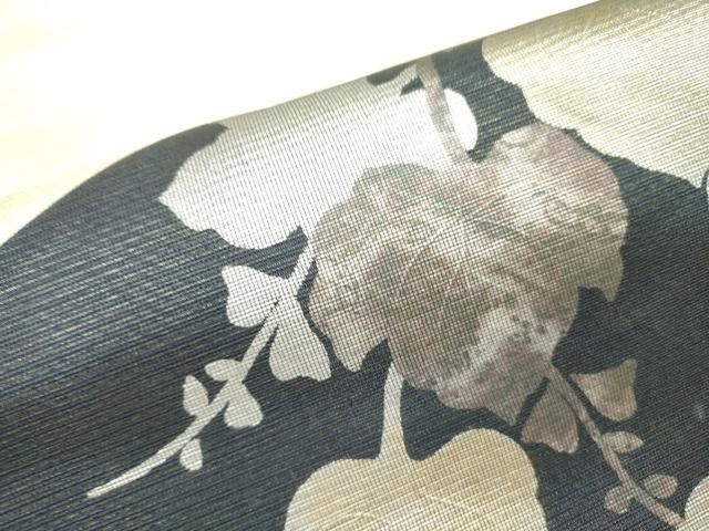 平和屋着物＊夏物 太鼓柄袋帯 蔦の葉文 金銀彩 正絹 逸品 DAAY2913op