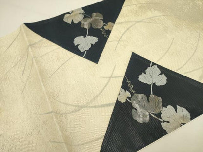 平和屋着物＊夏物 太鼓柄袋帯 蔦の葉文 金銀彩 正絹 逸品 DAAY2913op