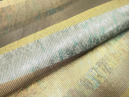 平和屋着物＊夏物 太鼓柄袋帯 横段文 引箔 正絹 逸品 DAAY2917op